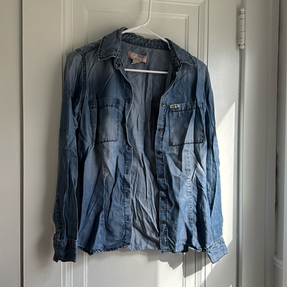 Guess Jeans Denim Button Down Shirt xs